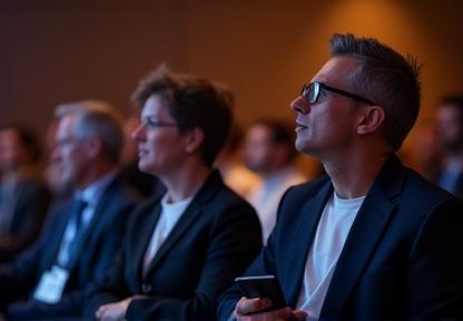 Moment capturé lors d’une conférence professionnelle à Lyon